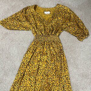 Anthropologie Yellow Dress